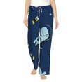 thumbnail image 1 of Bingfone Pajamas For Women,Space Dinosaur Pajama Pants With Pockets-Small, 1 of 9
