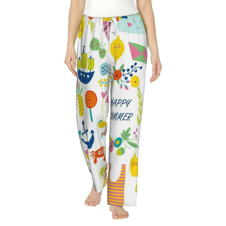 Bingfone Pajamas For Women,Summer Animal Pajama Pants With Pockets-X-Large  