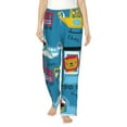 thumbnail image 1 of Bingfone Pajamas For Women,Transportations With Cute Animals Pajama Pants With Pockets-Medium, 1 of 9