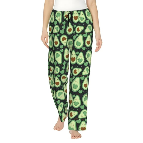 Bingfone Pajamas for Women,Avocado Heart Pajama Pants with Pockets-Small