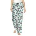 thumbnail image 1 of Bingfone Pajamas for Women,Bears and Tropical Leaves Pajama Pants with Pockets-Large, 1 of 7