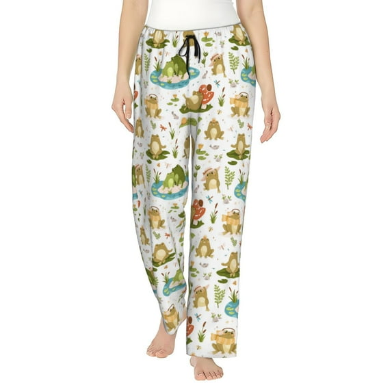 Bingfone Pajamas for Women,Cute Frog Pajama Pants with Pockets-XX-Large