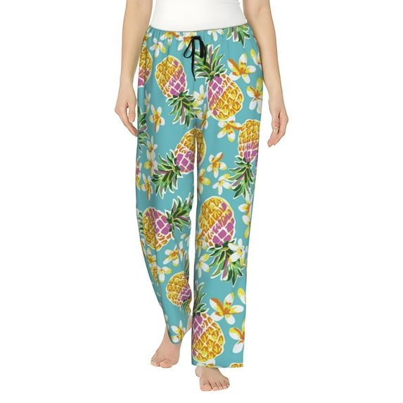 Bingfone Pajamas for Women,Cute Pineapples Pajama Pants with Pockets-Small
