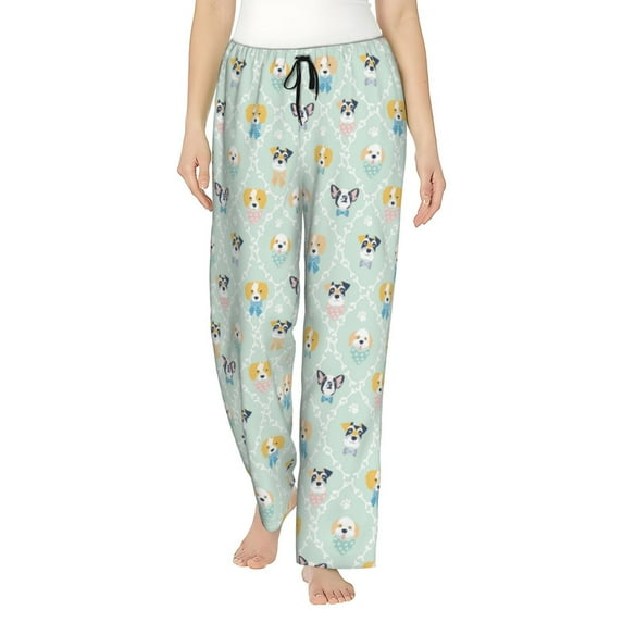 Bingfone Pajamas for Women,Different Breeds of Dogs Pajama Pants with Pockets-XX-Large