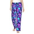 thumbnail image 1 of Bingfone Pajamas for Women,Flower Happy Skull Pajama Pants with Pockets-Medium, 1 of 7