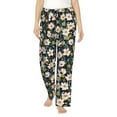 thumbnail image 1 of Bingfone Pajamas for Women,Flowers Pajama Pants with Pockets-Small, 1 of 7