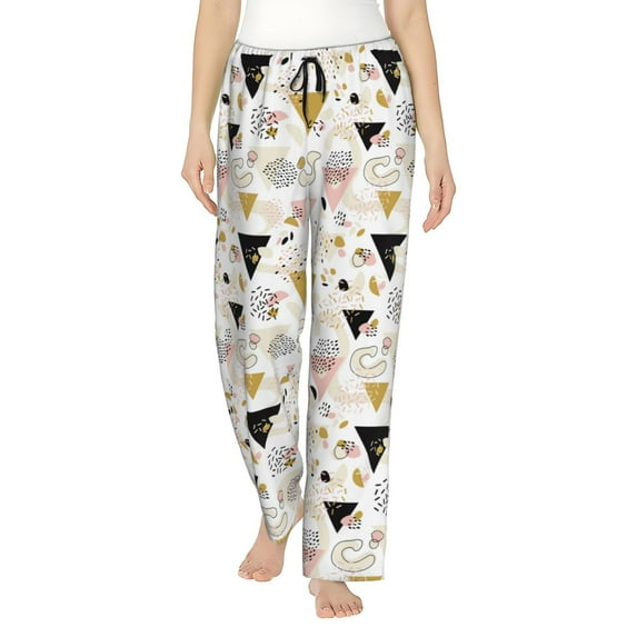 Bingfone Pajamas for Women,Geometric Triangle Pajama Pants with Pockets-XX-Large