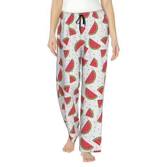 Bingfone Pajamas for Women,Hand Drawn Watermelon Pajama Pants with Pockets-Medium
