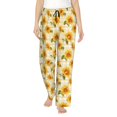 thumbnail image 1 of Bingfone Pajamas for Women,Light Yellow Plaid Sunflower Pajama Pants with Pockets-XX-Large, 1 of 7