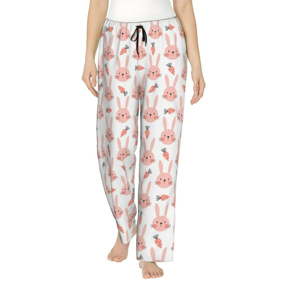 Bingfone Pajamas for Women,Rabbit Is And Carrots Pajama Pants with Pockets-XX-Large