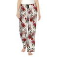 thumbnail image 1 of Bingfone Pajamas for Women,Rose Flowers Pajama Pants with Pockets-Large, 1 of 7