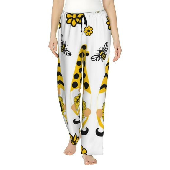 Bingfone Pajamas for Women,Sunflower Gnome Pajama Pants with Pockets-Small
