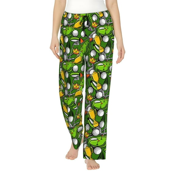 Bingfone Pajamas for Women,golf Sport club Pajama Pants with Pockets-Medium