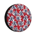 thumbnail image 1 of Bingfone Palm Tree Pattern On Red Spare Tire Cover Weatherproof Universal Wheel Protectors For Rv Camper Travel Trailer Suv Truck-16 Inch, 1 of 9