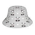 thumbnail image 1 of Bingfone Panda Bear Bucket Hat for Men Women,Packable Reversible Printed Sun Hats,Fisherman Outdoor Travel Hiking Beach Caps, 1 of 7
