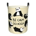 thumbnail image 1 of Bingfone Panda Doing Yoga Waterproof Foldable Laundry Hamper Bucket With Handles For Storage Bin,Clothes Hamper (Medium), 1 of 8