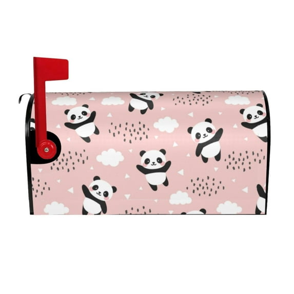 Bingfone Panda Flying In The Sky Between Clouds And Star Magnetic Mailbox Cover Standard Size For Garden Yard Outdoor Decorations-25.5x21 In
