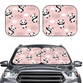 thumbnail image 1 of Bingfone Panda Flying In The Sky Between Clouds And Star Print 2-Piece Sun Shade Front Windshield - Foldable Car Front Window Sunshades For Most Sedans Suv Truck - Medium, 1 of 7