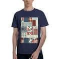 thumbnail image 1 of Bingfone Patchwork In Country Style Men'S Loose Fit Short-Sleeve Pocket T-Shirt, 1 of 7