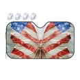 thumbnail image 1 of Bingfone Patriotic Butterfly Floral Car Windshield Sunshade,Sun Foldable Sun Shield Sun Visor for Car - Medium, 1 of 8