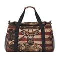 thumbnail image 1 of Bingfone Patriotic Deer Soldier Salute Print Travel Duffel Tote Bag,Waterproof Shoulder Weekender Bag For Women and Men Swim Sports Travel Gym Bag，Foldable and expandable bag Lightweight, 1 of 7