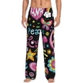 thumbnail image 1 of Bingfone Peace Love And Dove Flower Power Mens All Over Print Sleep Pajama Pants-Medium, 1 of 9