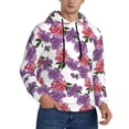 thumbnail image 1 of Bingfone Peonies Men's Drawstring Hoodie Long Sleeve Pocket Sweatshirts-Medium, 1 of 6