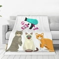 thumbnail image 1 of Bingfone Pet Care Grooming Print Flannel Fleece Blanket Throw Blanket for Bed,Sofa,Couch,Travel,Camping(40"x30" ), 1 of 8