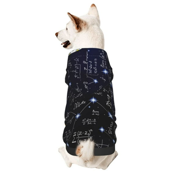 Bingfone Physical Formulas Dog Clothes Hoodie, Pet Winter Coat,Puppy Sweatshirts For Small Dogs Boy Girl,Suitable For All Breeds-Large