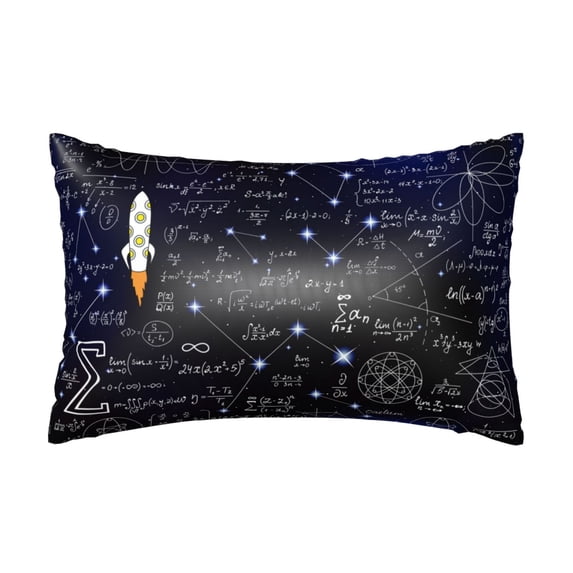 Bingfone Physical Formulas Print Satin Pillowcase for Hair - Standard Size with Zipper Silky & Soft Pillow Covers,20x30 inches