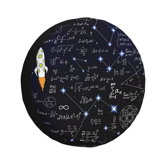 Bingfone Physical Formulas Spare Tire Cover Weatherproof Universal Wheel Protectors For Rv Camper Travel Trailer Suv Truck 15 Inch