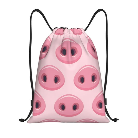 Bingfone Pig Nose Drawstrings Backpacks Bags For Men Women Gym Drawstrings Bag