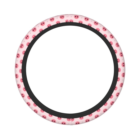 Bingfone Pig Noses Steering Wheel Cover - Universal 15 Inches Car Steering Wheel Covers Grip Auto Internal Accessories