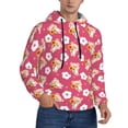 thumbnail image 1 of Bingfone Piggy Sunflower Men's Drawstring Hoodie Long Sleeve Pocket Sweatshirts-XX-Large, 1 of 6