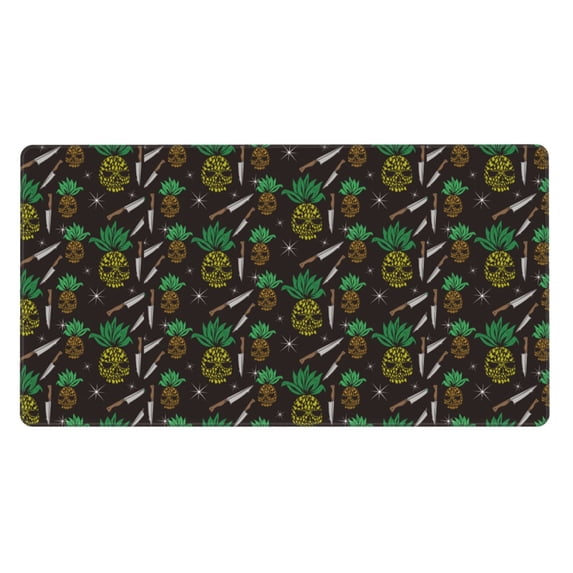 Bingfone Pineapples Large Gaming Mouse Pad,Extended Desk Mousepad With Stitched Edges,Non-Slip Base,29.5 X 16 In