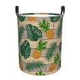 thumbnail image 1 of Bingfone Pineapples Palm Leaves Wooden Background Waterproof Foldable Laundry Hamper Bucket With Handles For Storage Bin,Clothes Hamper (Medium), 1 of 8