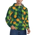 thumbnail image 1 of Bingfone Pineapples with Palm Leaves Men's Drawstring Hoodie Long Sleeve Pocket Sweatshirts-XX-Large, 1 of 6
