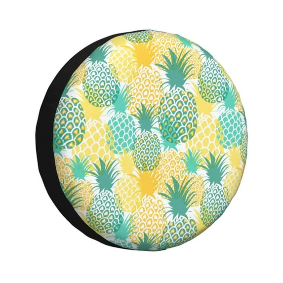 Bingfone Pineapples1 Spare Tire Cover Weatherproof Universal Wheel Protectors For Rv Camper Travel Trailer Suv Truck-16 Inch