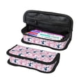thumbnail image 1 of Bingfone Pink Butterfly Daisy Print Pencil Case Large Capacity Pencil Pouch Pen Bag Office Stationery Organizer Multifunctional Pencil Bag for Women & Men, 1 of 6