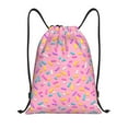 thumbnail image 1 of Bingfone Pink Donut Drawstrings Backpacks Bags For Men Women Gym Drawstrings Bag, 1 of 9