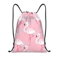 thumbnail image 1 of Bingfone Pink Flamingo Drawstrings Backpacks Bags for Men Women Gym Drawstrings Bag-Small, 1 of 8