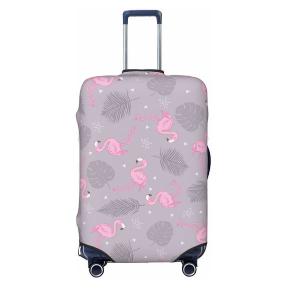 Bingfone Pink Flamingo Luggage Cover Washable Suitcase Cover Protector Anti-Scratch Suitcase Cover Fits 18-32 Inch Luggage
