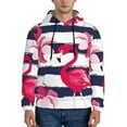thumbnail image 1 of Bingfone Pink Flamingos Men'S Drawstring Hoodie Long Sleeve Pocket Sweatshirts-Small, 1 of 9