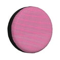 thumbnail image 1 of Bingfone Pink Gingham Spare Tire Cover Weatherproof Universal Wheel Protectors For Rv Camper Travel Trailer Suv Truck 16 Inch, 1 of 9