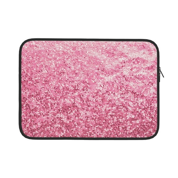 Bingfone Pink Glitter Laptop Sleeve Case 13 inch , 360° Protective Computer Carrying Bag