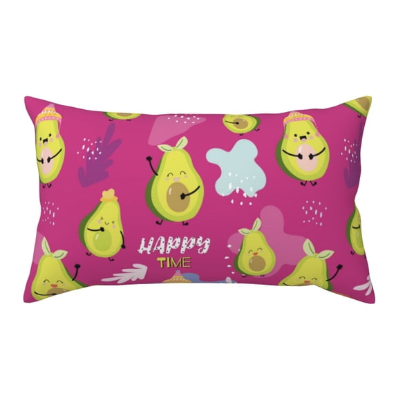 Bingfone Pink Green Avocado Printed Pillowcase 20x36 inches - Standard Pillow Cases with Envelope Closure,Gifts for Women Men