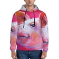 thumbnail image 1 of Bingfone Pink Pig Men'S Drawstring Hoodie Long Sleeve Pocket Sweatshirts-Medium, 1 of 9