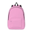 thumbnail image 1 of Bingfone Pink Print Canvas College Laptop Backpack, Large Capacity Lightweight College Bookbag Casual Daypack, 1 of 5