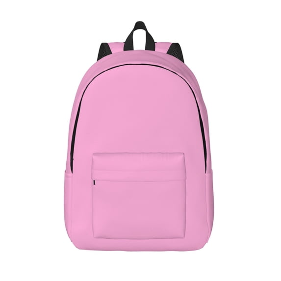Bingfone Pink Print Canvas College Laptop Backpack, Large Capacity Lightweight College Bookbag Casual Daypack