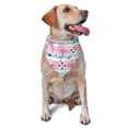 thumbnail image 1 of Bingfone Pink Striped Flamingo-Washable Dog Scarf Triangle Adjustable Puppy Bandana Bib Handkerchief For Medium Large Dog Cat, 1 of 9